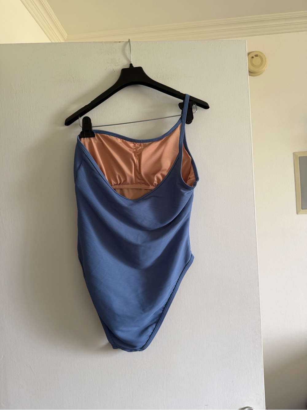 J Crew Light Blue Women's Ribbed One Strap One-Piece Swimsuit size 8 EUC - Picture 4 of 8
